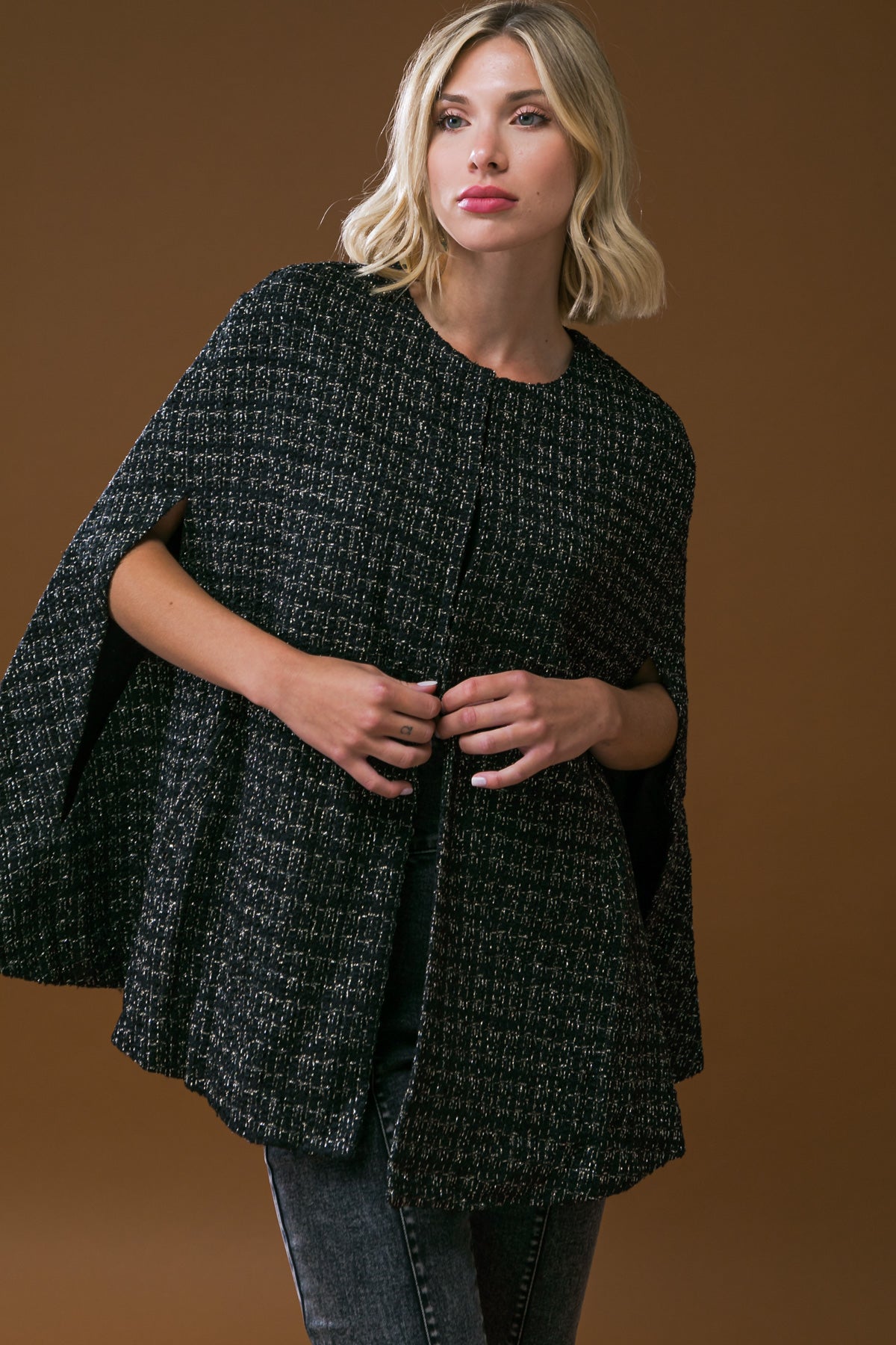 SUNSET DANCE TWEED CAPELET Flying Tomato
